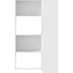 vidaXL Estantería de esquina 4 niveles madera 85x85x140 cm Blanco Hot