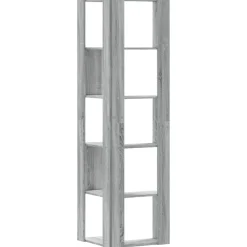 vidaXL Estantería de esquina 5 niveles madera 50x50x179 cm Gris sonoma Sale