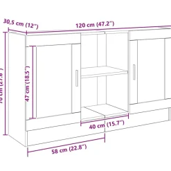 vidaXL Estanterías-Estantería de madera de ingeniería 98x29x97,5 cm