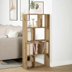 vidaXL Estantería de madera de ingeniería roble artisian 60x20x120,5 cm Roble artisan