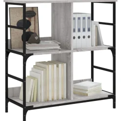 vidaXL Estantería de madera de ingeniería 78,5x33x82 cm Gris sonoma Discount