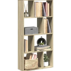 vidaXL Estantería de madera de ingeniería 60x20x120,5 cm Roble Sonoma