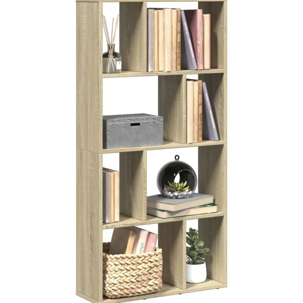 vidaXL Estantería de madera de ingeniería 60x20x120,5 cm Roble Sonoma