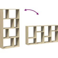 vidaXL Estantería de madera de ingeniería 60x20x120,5 cm Roble Sonoma