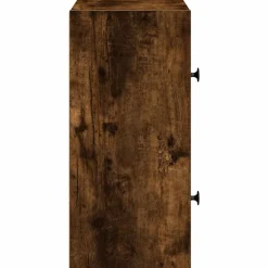 vidaXL Estantería de madera de ingeniería 40x24x52 cm Roble ahumado Clearance