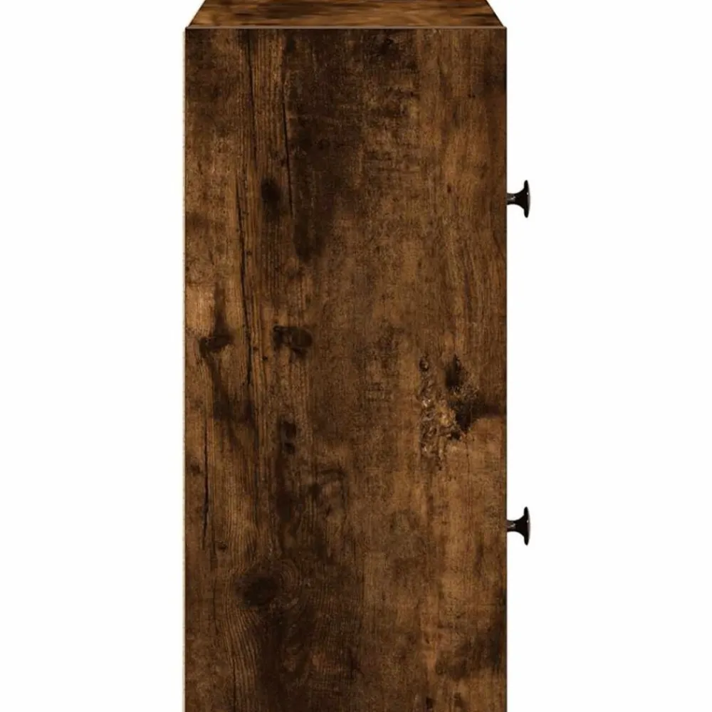 vidaXL Estantería de madera de ingeniería 40x24x52 cm Roble ahumado Clearance