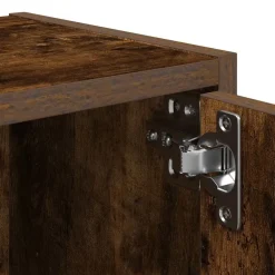 vidaXL Estantería de madera de ingeniería 40x24x52 cm Roble ahumado Clearance