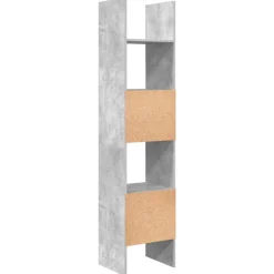 vidaXL Estanterías-Estantería de madera contrachapada gris hormigón 40x35x180 cm