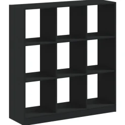 vidaXL Estanterías-Estantería de madera de ingeniería negra 102x32x108 cm