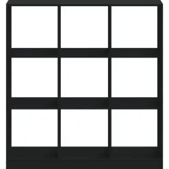 vidaXL Estanterías-Estantería de madera de ingeniería negra 102x32x108 cm