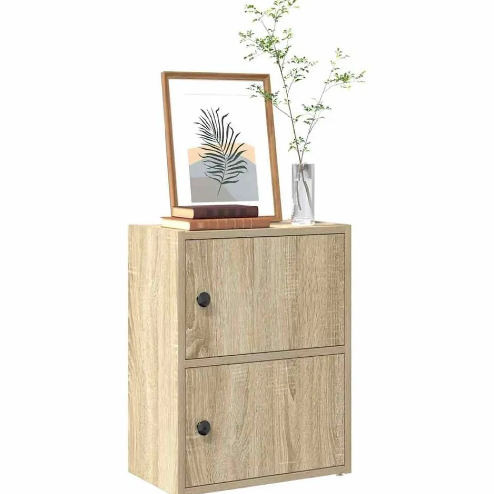 vidaXL Estantería de madera de ingeniería 40x24x52 cm Roble Sonoma