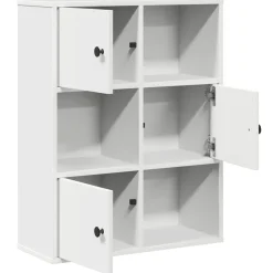 vidaXL Estanterías-Estantería de madera de ingeniería blanca 60x24x76,5 cm