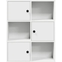 vidaXL Estanterías-Estantería de madera de ingeniería blanca 60x24x76,5 cm
