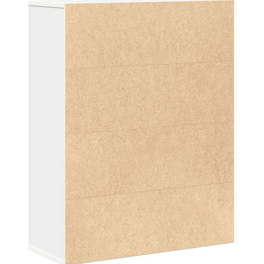vidaXL Estanterías-Estantería de madera de ingeniería blanca 60x24x76,5 cm