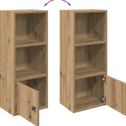 vidaXL Estanterías-Estantería de madera de ingeniería 31x24x77 cm