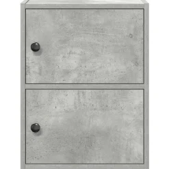 vidaXL Estanterías-Estantería de madera de ingeniería gris hormigón 40x24x52 cm