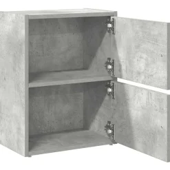vidaXL Estanterías-Estantería de madera de ingeniería gris hormigón 40x24x52 cm