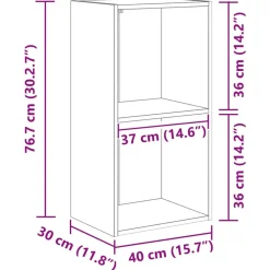 vidaXL Estanterías-Estantería de madera de ingeniería roble artisian 40x30x77 cm