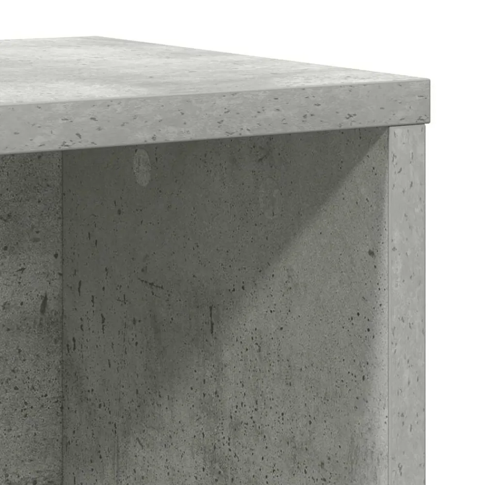vidaXL Estantería de madera de ingeniería gris hormigón 60x24x85 cm Gris hormigón Clearance