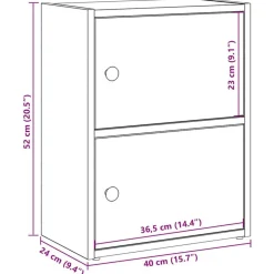vidaXL Estantería de madera de ingeniería 40x24x52 cm Roble artisan Sale