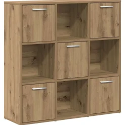 vidaXL Estantería de madera de ingeniería 90x28x90 cm Roble artisan