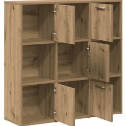 vidaXL Estantería de madera de ingeniería 90x28x90 cm Roble artisan