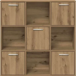 vidaXL Estantería de madera de ingeniería 90x28x90 cm Roble artisan