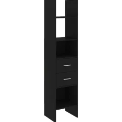 vidaXL Estantería de madera contrachapada 40x35x180 cm Negro Outlet