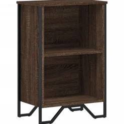 vidaXL Estantería de madera de ingeniería marrón roble 50x31x74,5 cm Marrón roble Outlet