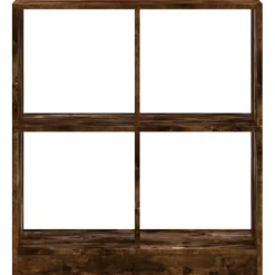 vidaXL Estantería de madera de ingeniería 68,5x32x75 cm Roble ahumado New