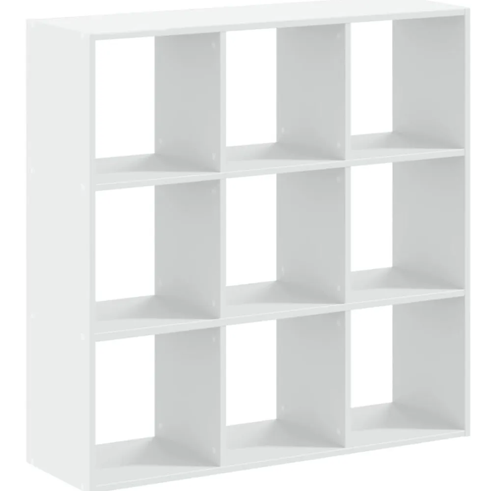 vidaXL Estanterías-Estantería de madera de ingeniería blanca 102x32x102 cm