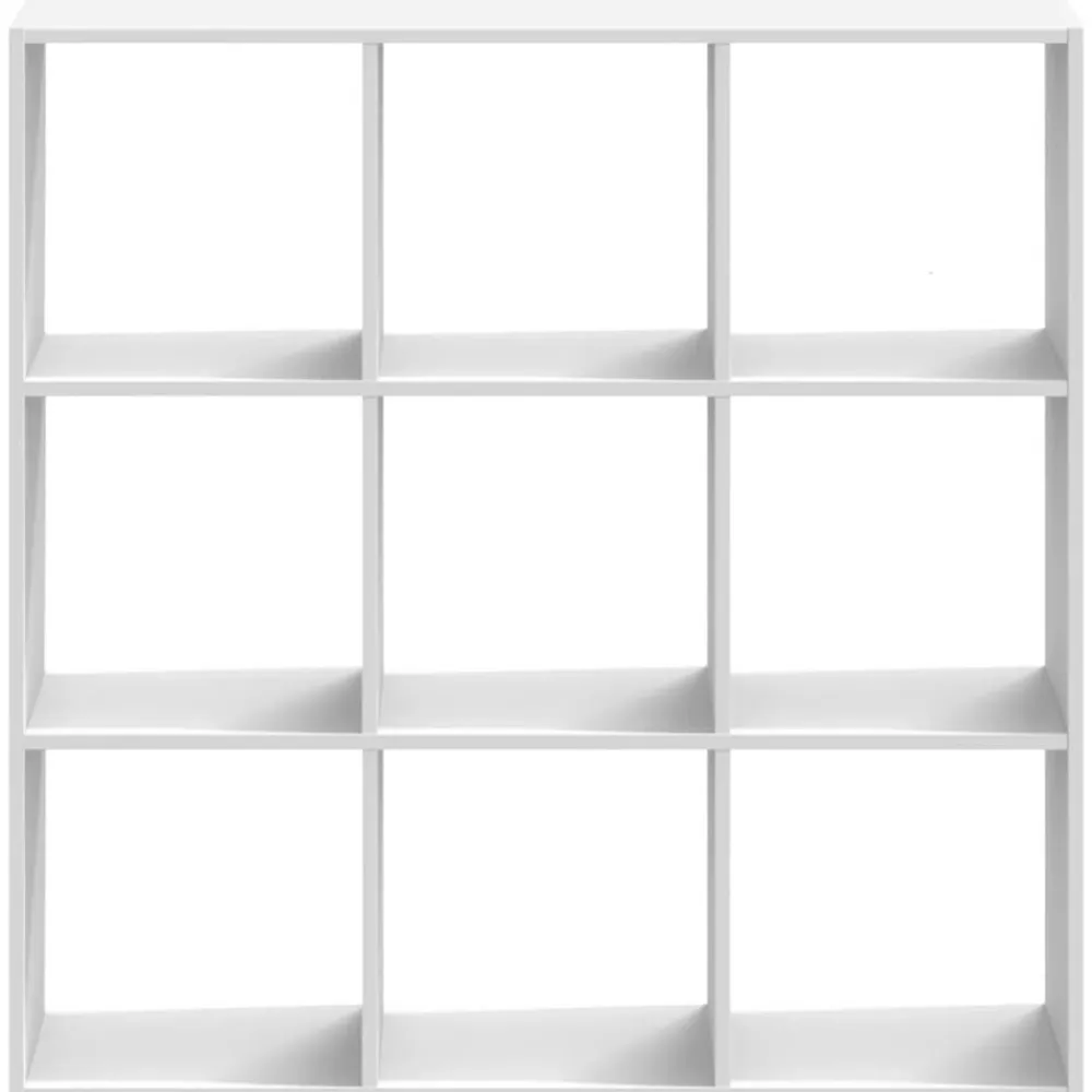 vidaXL Estanterías-Estantería de madera de ingeniería blanca 102x32x102 cm
