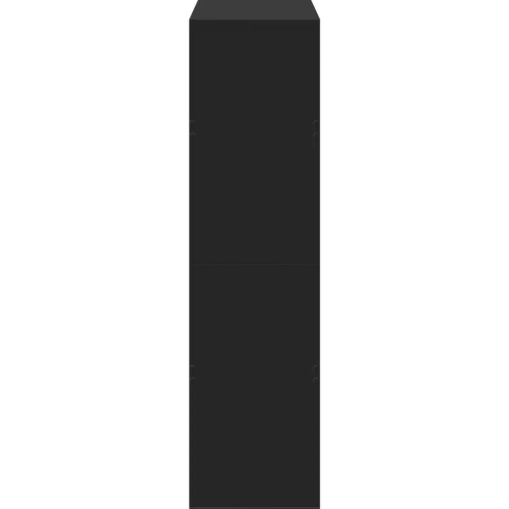 vidaXL Estanterías-Estantería de madera de ingeniería negra 100x33x125,5 cm