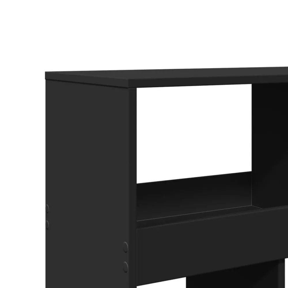vidaXL Estanterías-Estantería de madera de ingeniería negra 100x33x125,5 cm