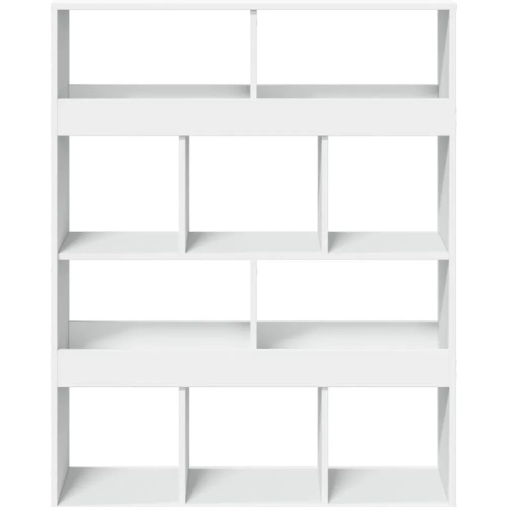 vidaXL Estanterías-Estantería de madera de ingeniería blanca 100x33x125,5 cm