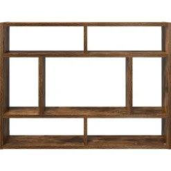 vidaXL Estantería de pared madera ingeniería 75x16x55 cm Roble ahumado New