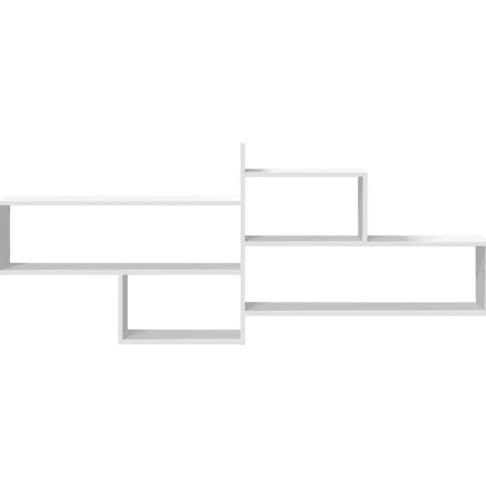 vidaXL Estantería de pared madera ingeniería blanca 167,5x18x68 cm Blanco Clearance