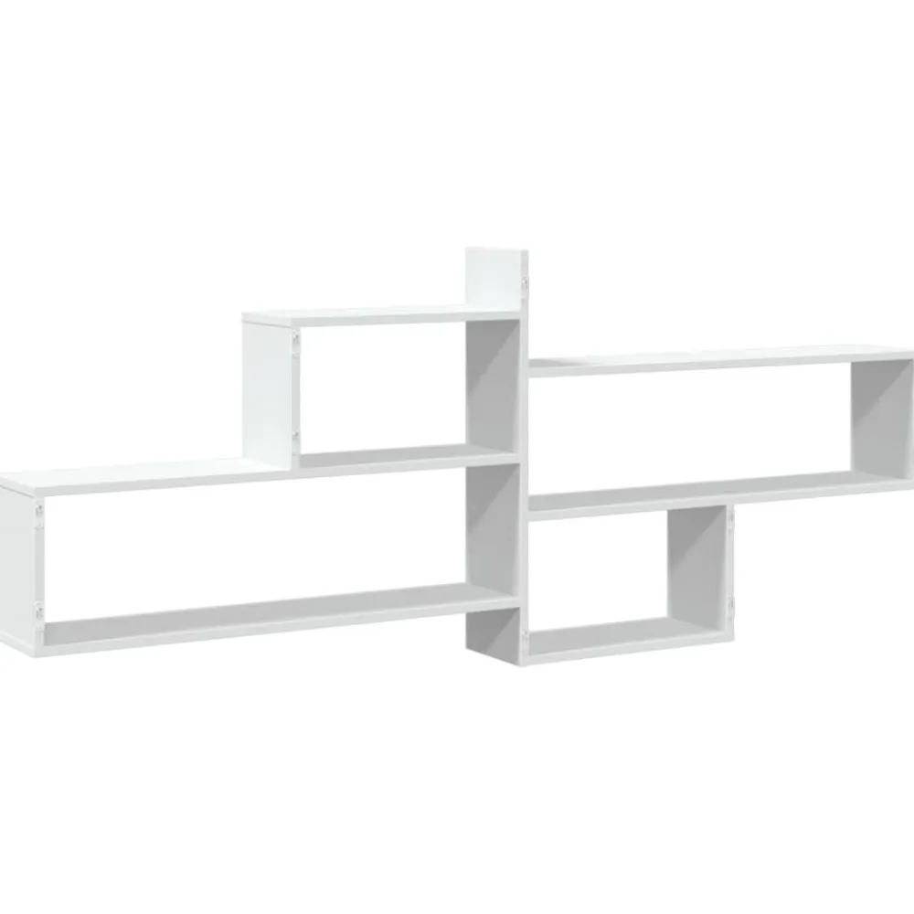 vidaXL Estantería de pared madera ingeniería blanca 167,5x18x68 cm Blanco Clearance