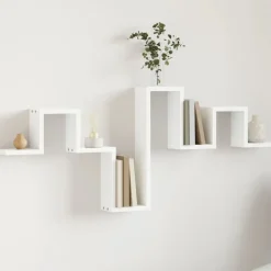 vidaXL Estanterías-Estantería de pared madera de ingeniería 104,5x10x43 cm