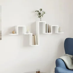 vidaXL Estanterías-Estantería de pared madera de ingeniería 104,5x10x43 cm