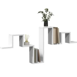 vidaXL Estanterías-Estantería de pared madera de ingeniería 104,5x10x43 cm