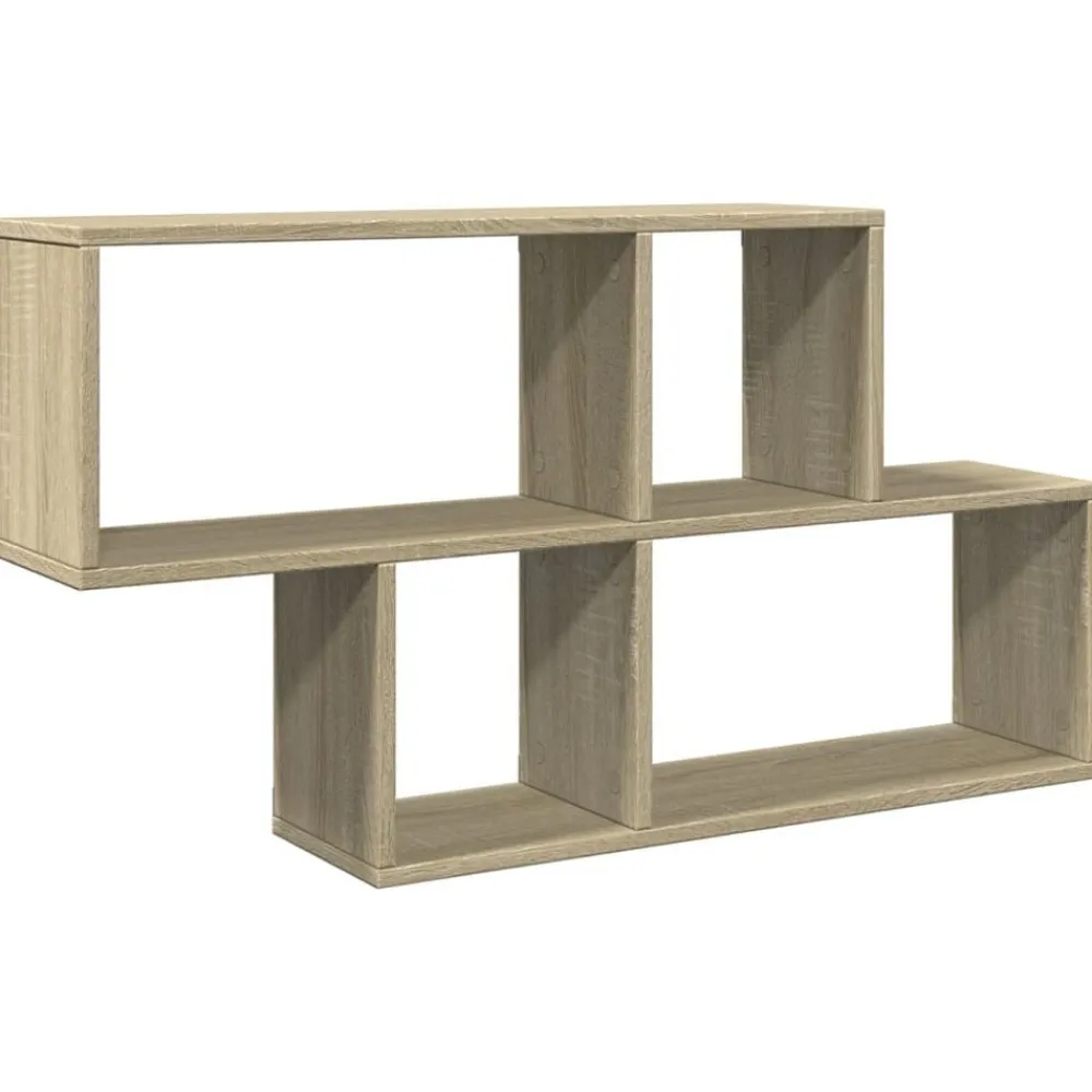 vidaXL Estanterías-Estantería de pared madera ingeniería 100x20x53 cm