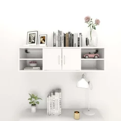 vidaXL Estanterías-Estantería de pared madera contrachapada 102x30x29 cm
