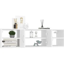 vidaXL Estanterías-Estantería de pared madera contrachapada 102x30x29 cm