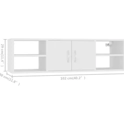 vidaXL Estanterías-Estantería de pared madera contrachapada 102x30x29 cm