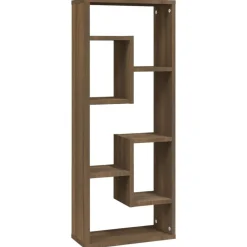 vidaXL Estantería de pared madera ingeniería marrón roble 36x16x90 cm Marrón roble Best