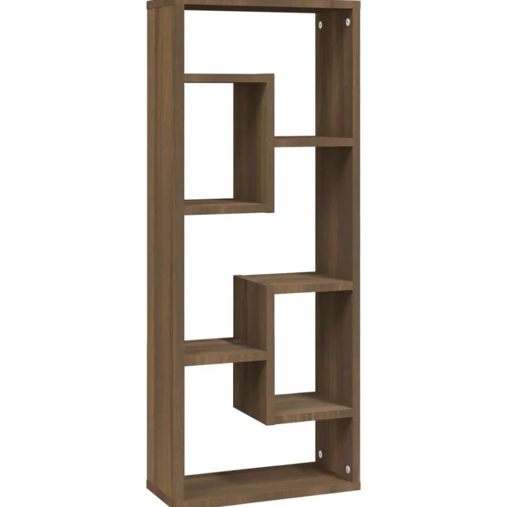 vidaXL Estantería de pared madera ingeniería marrón roble 36x16x90 cm Marrón roble Best