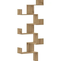 vidaXL Estantería de pared esquina madera artisan 45x45x147 cm Roble Outlet