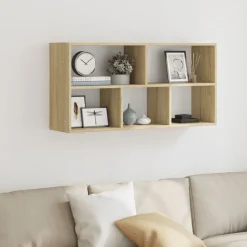 vidaXL Estanterías-Estantería de pared madera ingeniería 100x25x50 cm