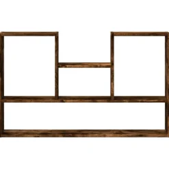 vidaXL Estantería de pared madera ingeniería 99x15x60 cm Roble ahumado Sale